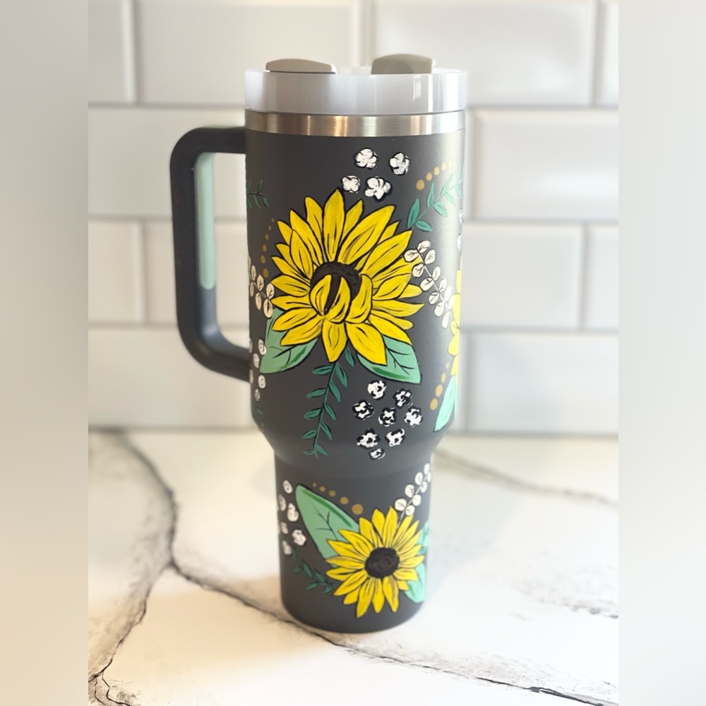 Hand painted Stanley 40 oz quencher